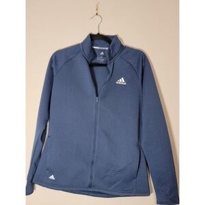 Adidas Men's 3 Stripes Fleece Jacket Full-zip Black Size L NWOT